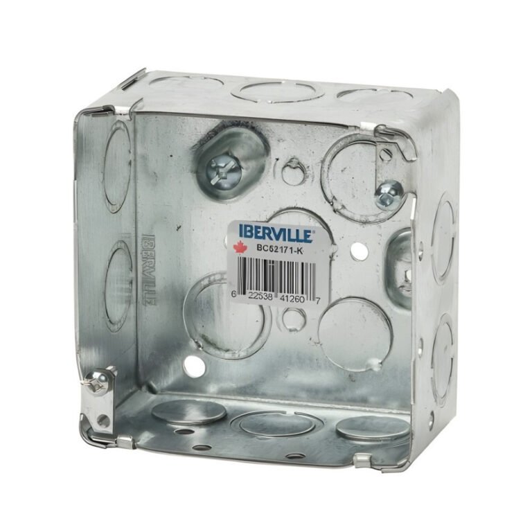 4″ Square Box 21/8 Inch Deep Concentric Knockouts BS Electricals